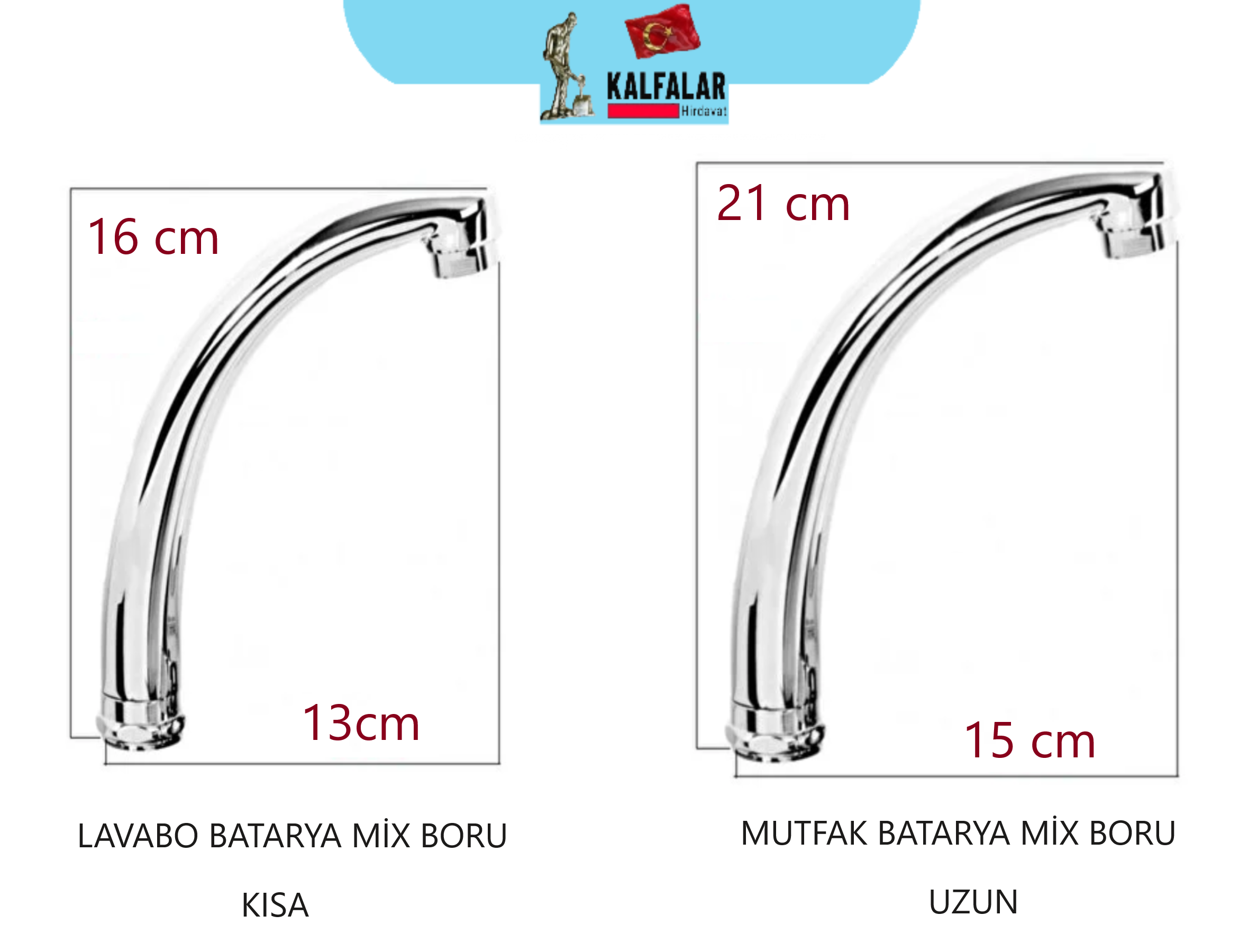BATARYA BORU MİX KUĞU LAVABO PASLANMAZ KROM UZUN