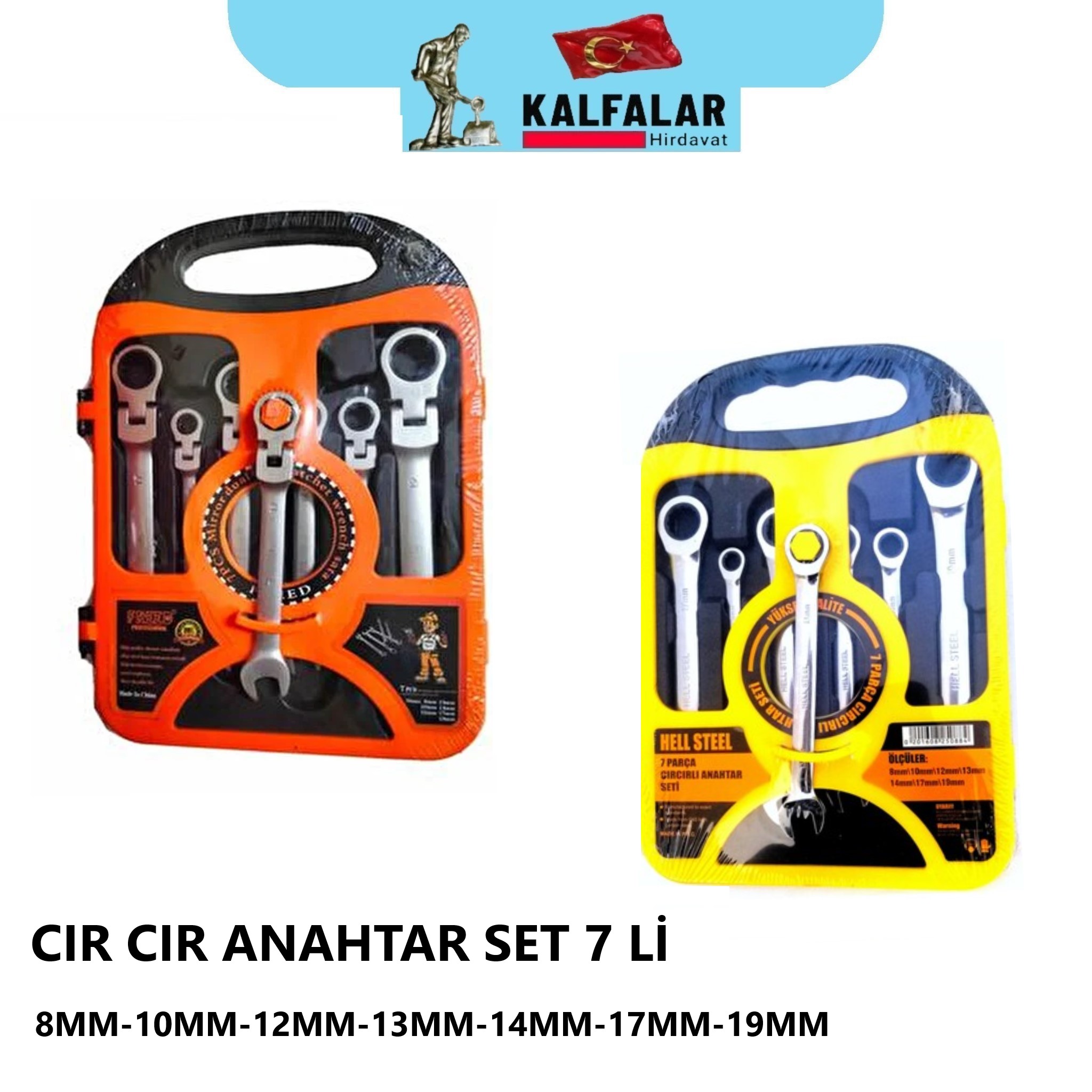 CIR CIR ANAHTAR SET 7 PCS 8MM-10MM-12MM-13MM-14MM-17MM-19MM
