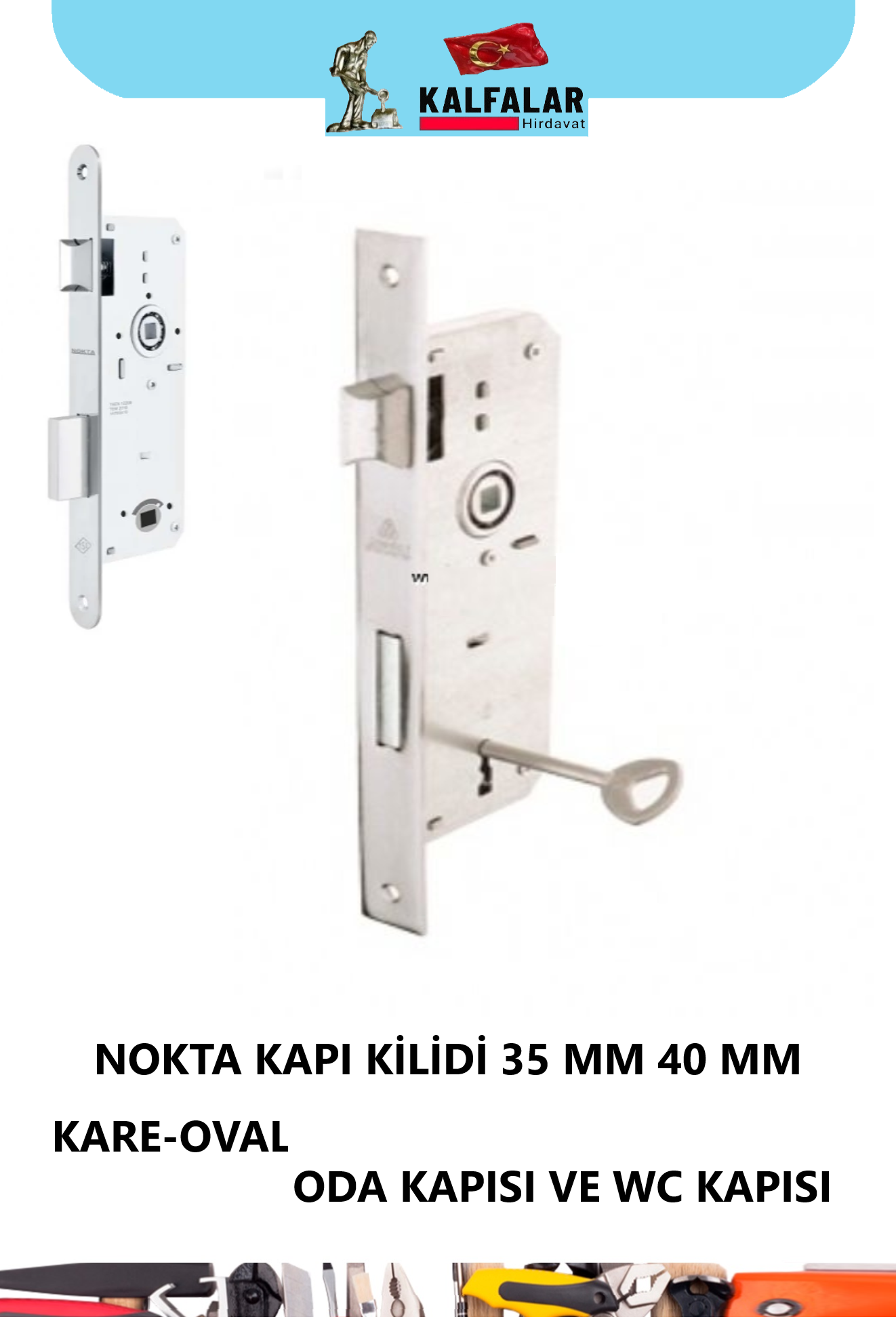 KAPI KİLİDİ NOKTA 35 MM ODA KARE NİKEL