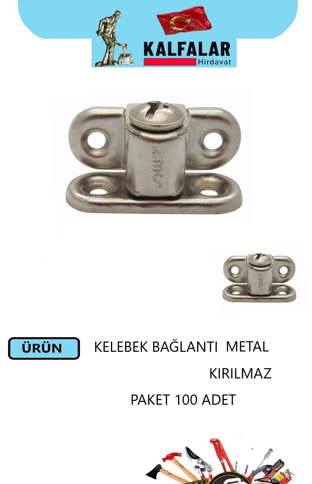 KELEBEK BAĞLANTI SAÇ METAL KIRILMAZ NİKEL