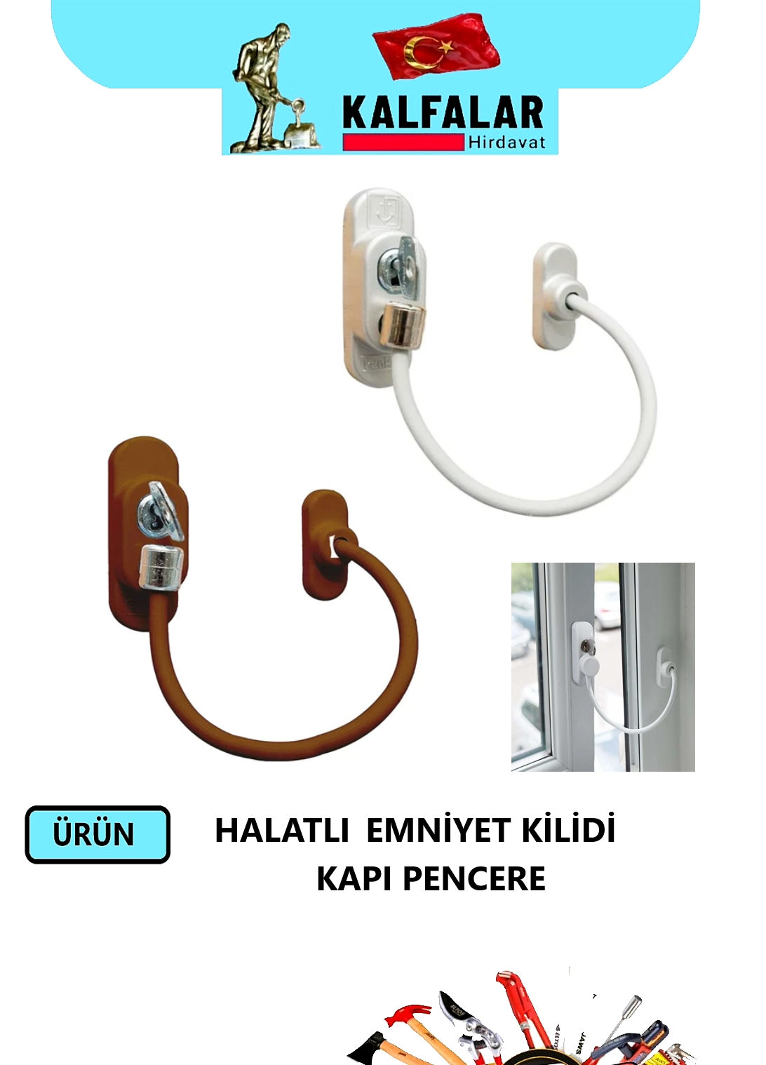 EMNİYET KİLİDİ HALATLI KİDMİX KAPI PENCERE