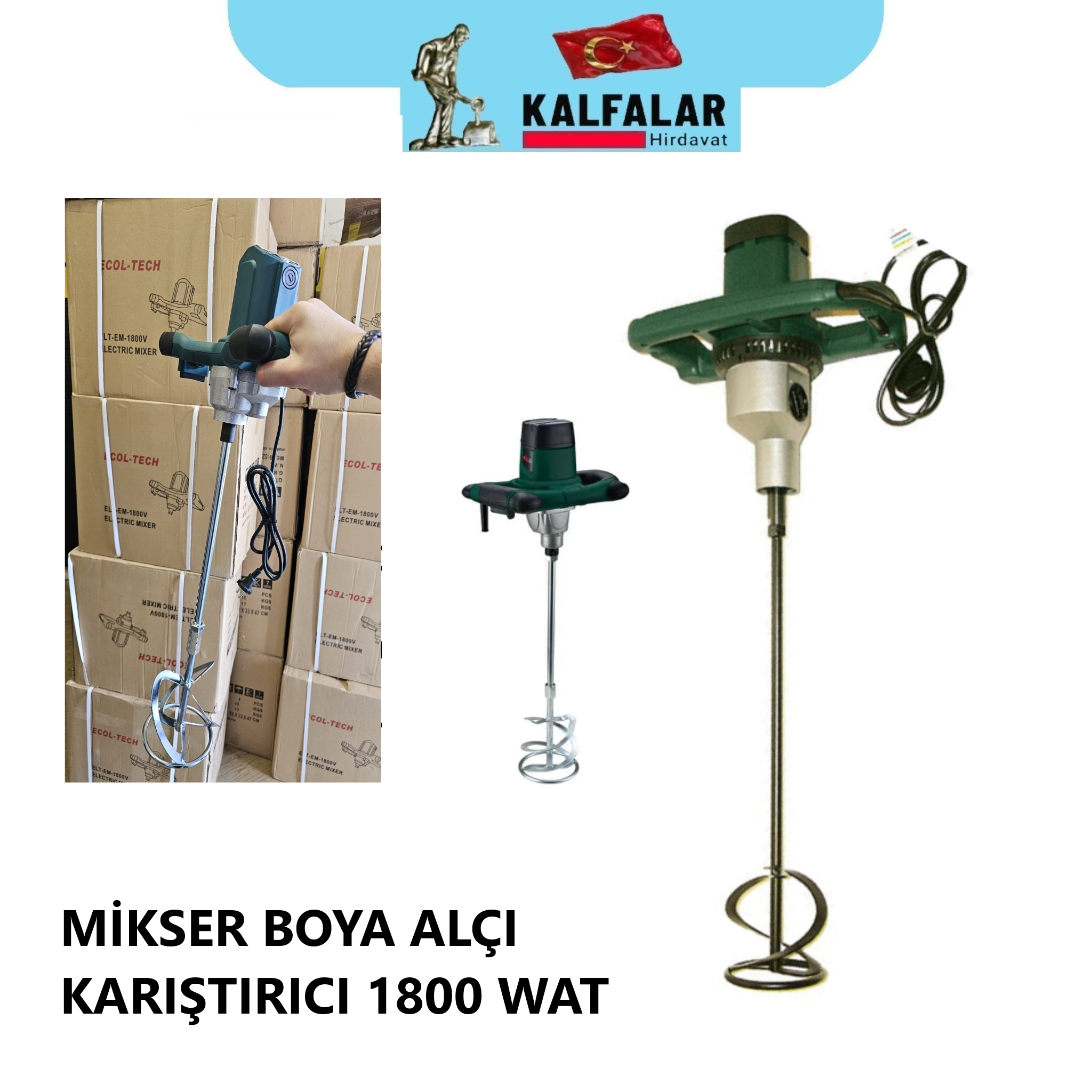 MİKSER BOYA-ALÇI KARIŞTIRICI 1800 WAT ECOL-TECH