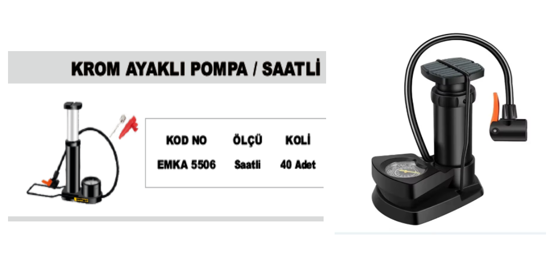 POMPA SAATLİ AYAKLI KROM İÇ TASARIM YÜKSEK BASINÇ KUTULU