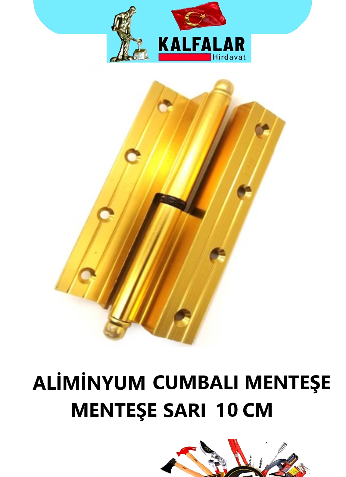 ALİMİNYUM CUMBALI MENTEŞE SARI 12 CM