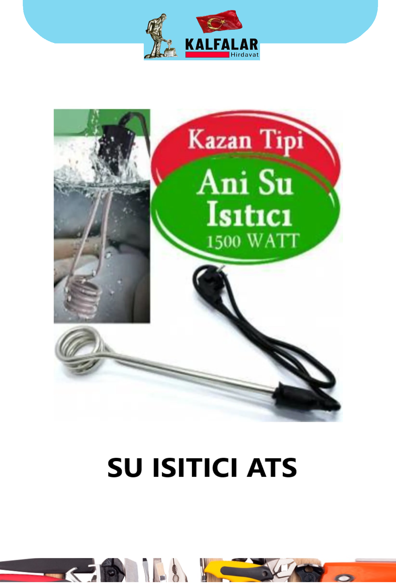 SU ISITICI KAZAN TİPİ 1500 WAT ATS