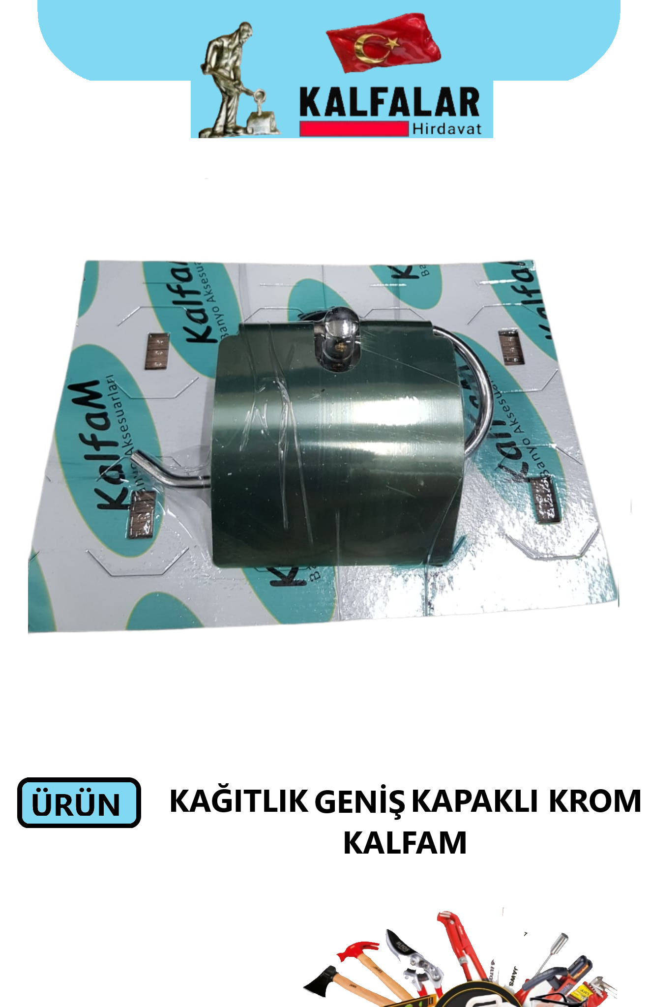 KAĞITLIK GENİŞ KAPAKLI KROM KALFAM