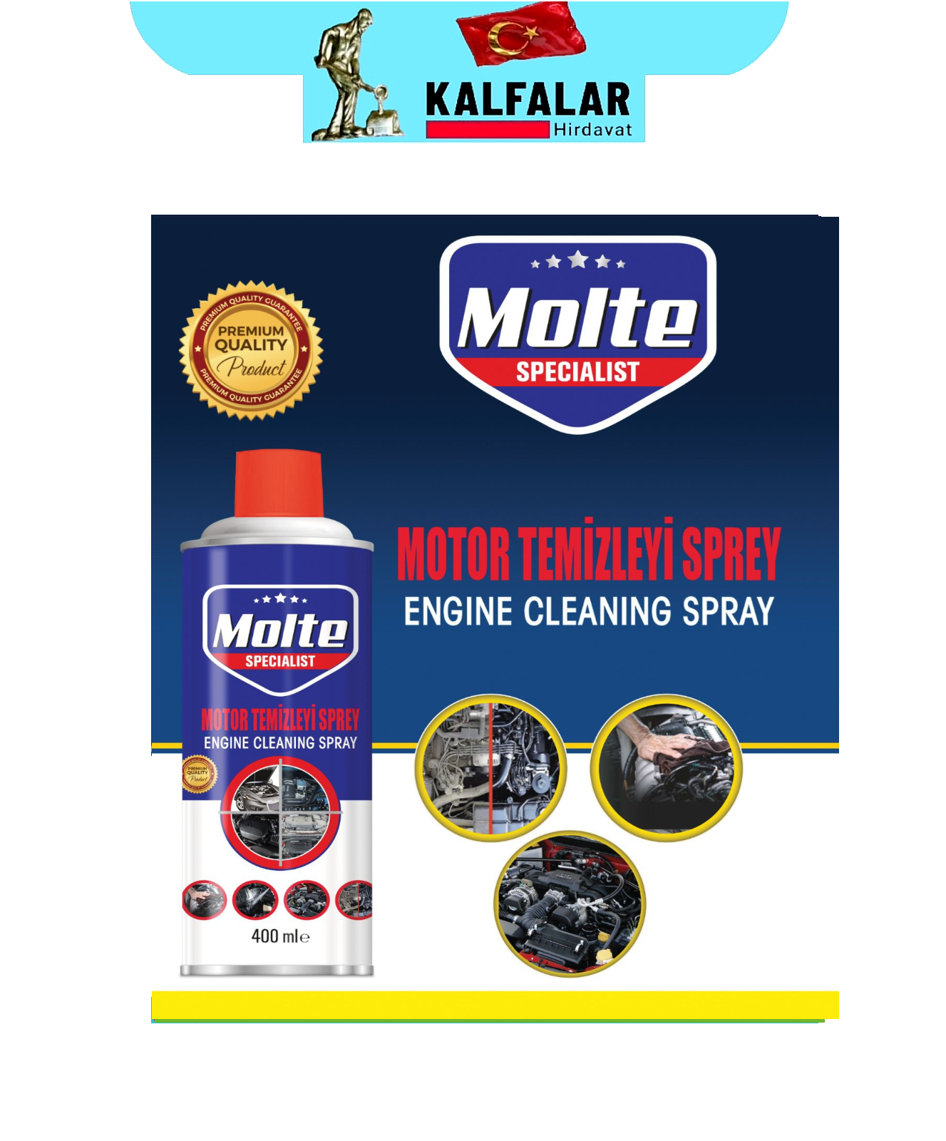 MOTOR TEMİZLEYECİ SPREY 400 ML MOLTE
