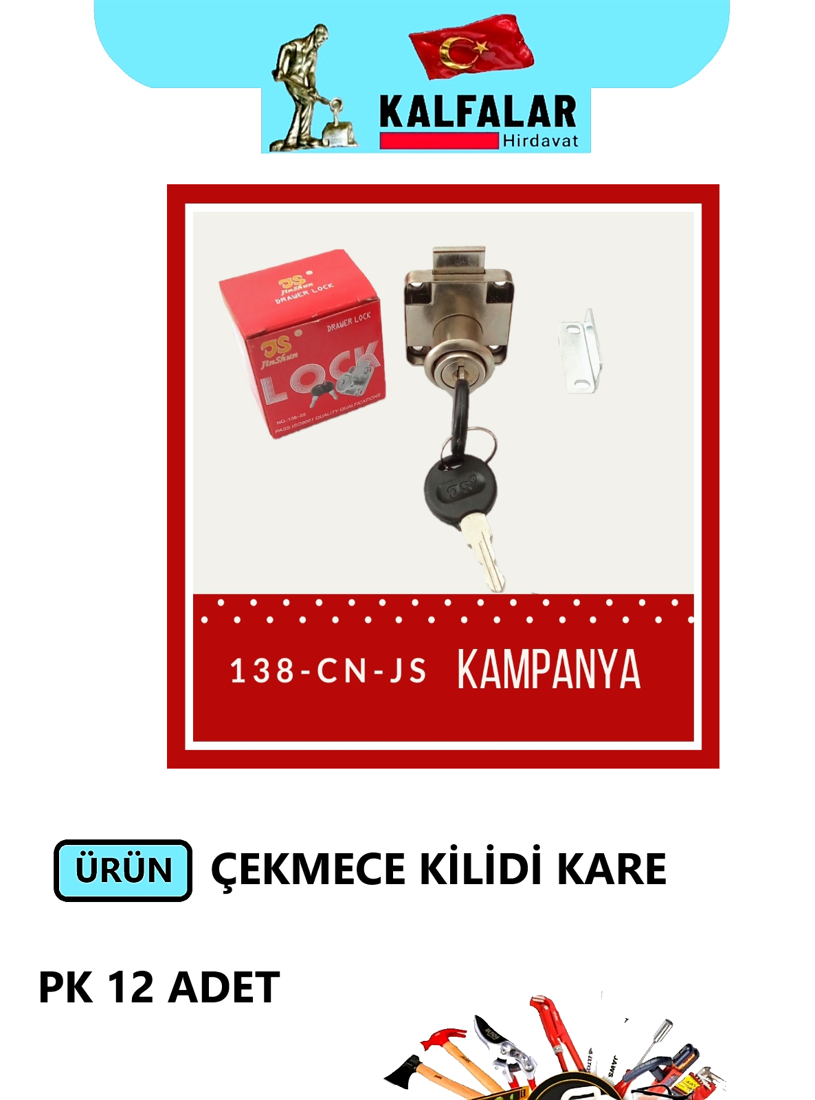 ÇEKMECE KİLİDİ SAÇ KARE