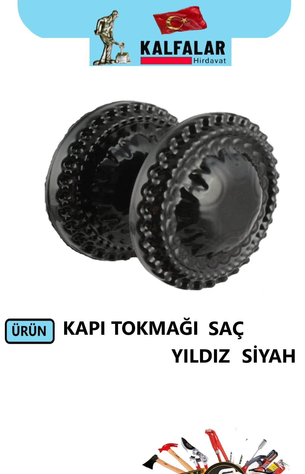 KAPI TOKMAĞI YILDIZ SAÇ MAT-SİYAH