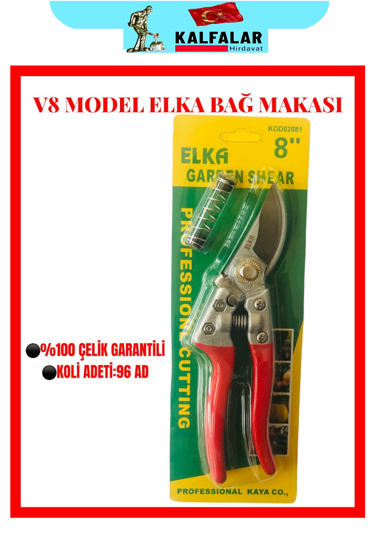 BUDAMA MAKASI ÇELİK V8 MODEL ELKA