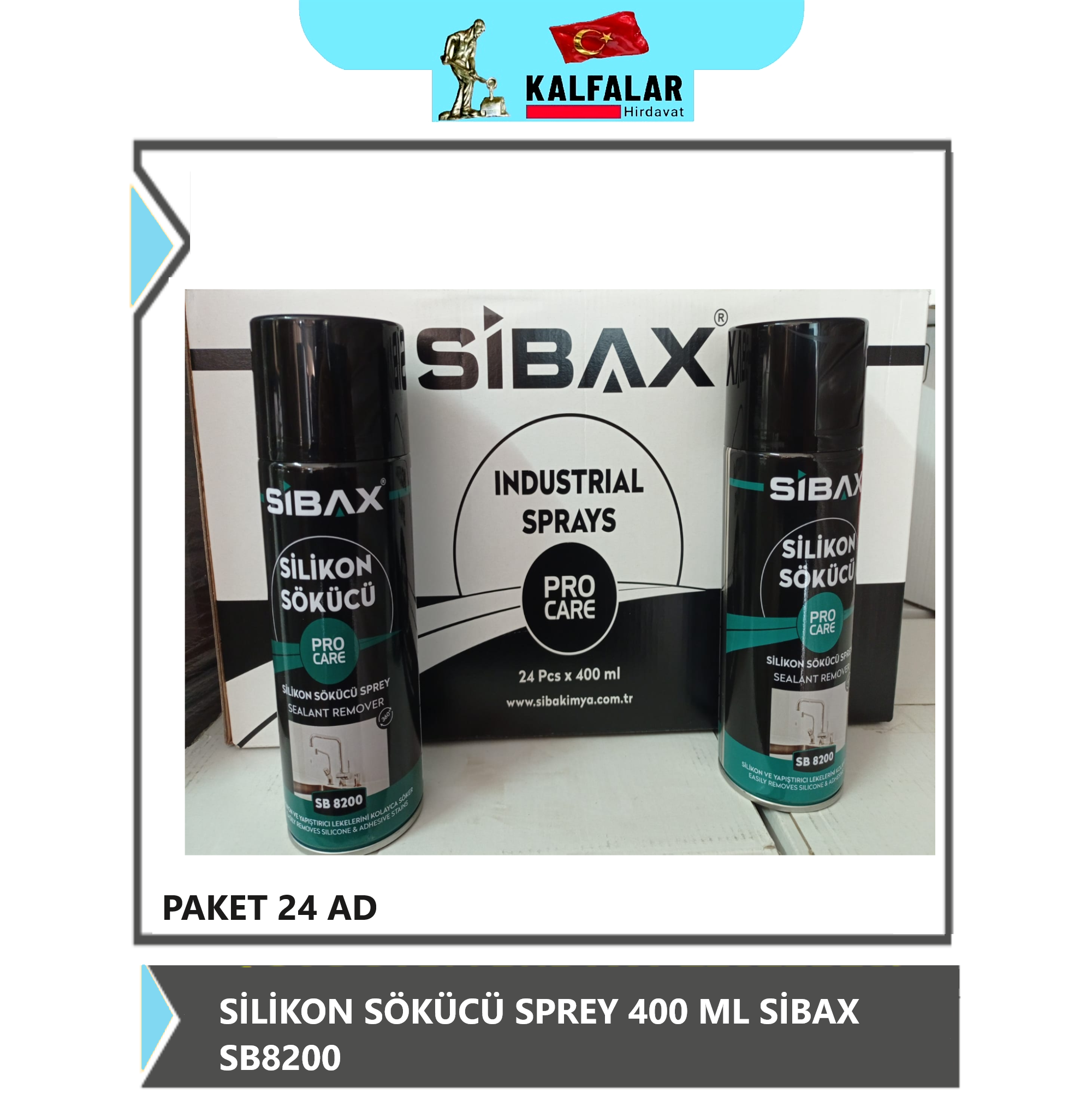 SİLİKON SÖKÜCÜ SPREY 400 ML SİBAX SB8200