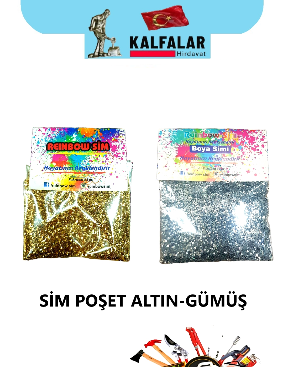 SİM POŞET ALTIN RENK 