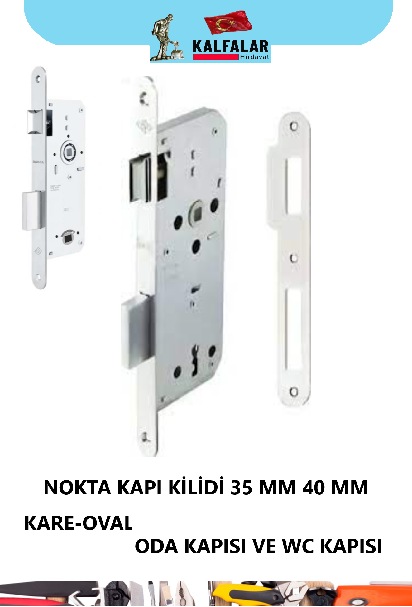 KAPI KİLİDİ NOKTA 40 MM ODA OVAL NİKEL