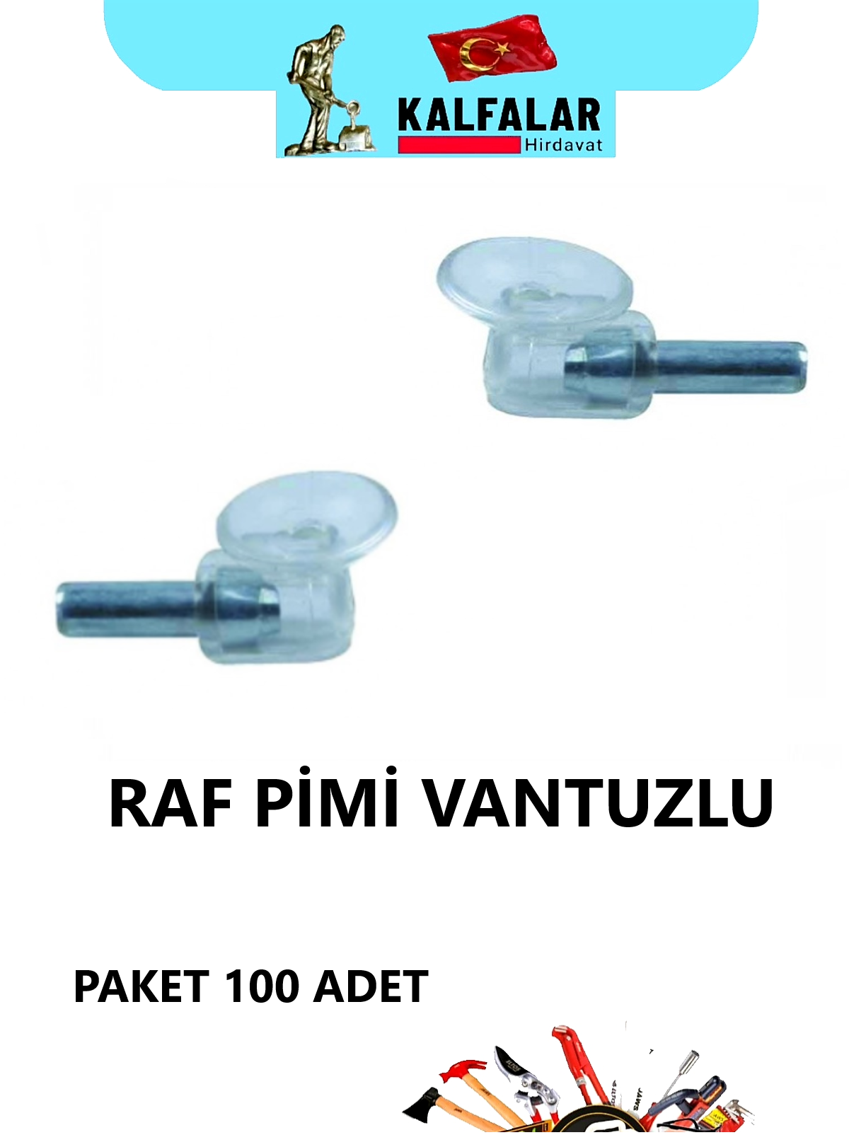 RAF PİMİ PVC VANTUZLU  PAKET 100 ADET