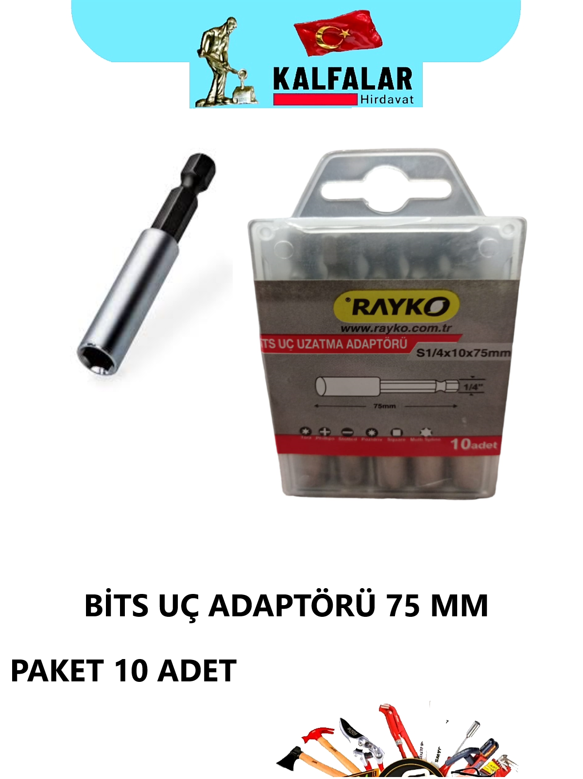 YILDIZ UÇ BİTS UZATMA ADAPTÖRÜ 75 MM