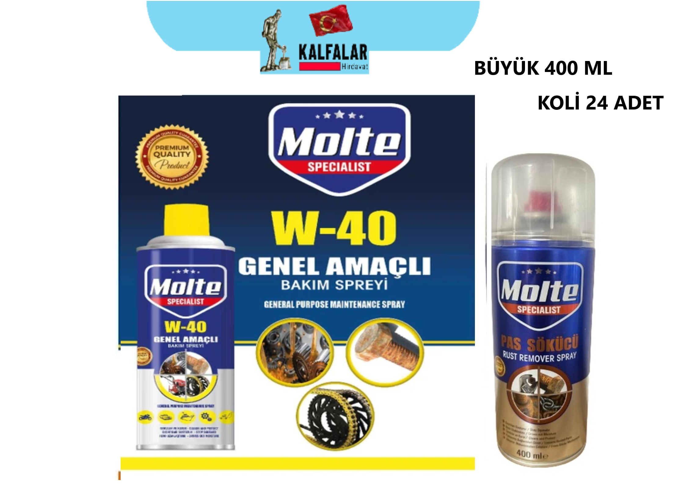 PAS SÖKÜÇÜ SW-40 ÇOK AMAÇLI SPREY 400 ML MOLTE