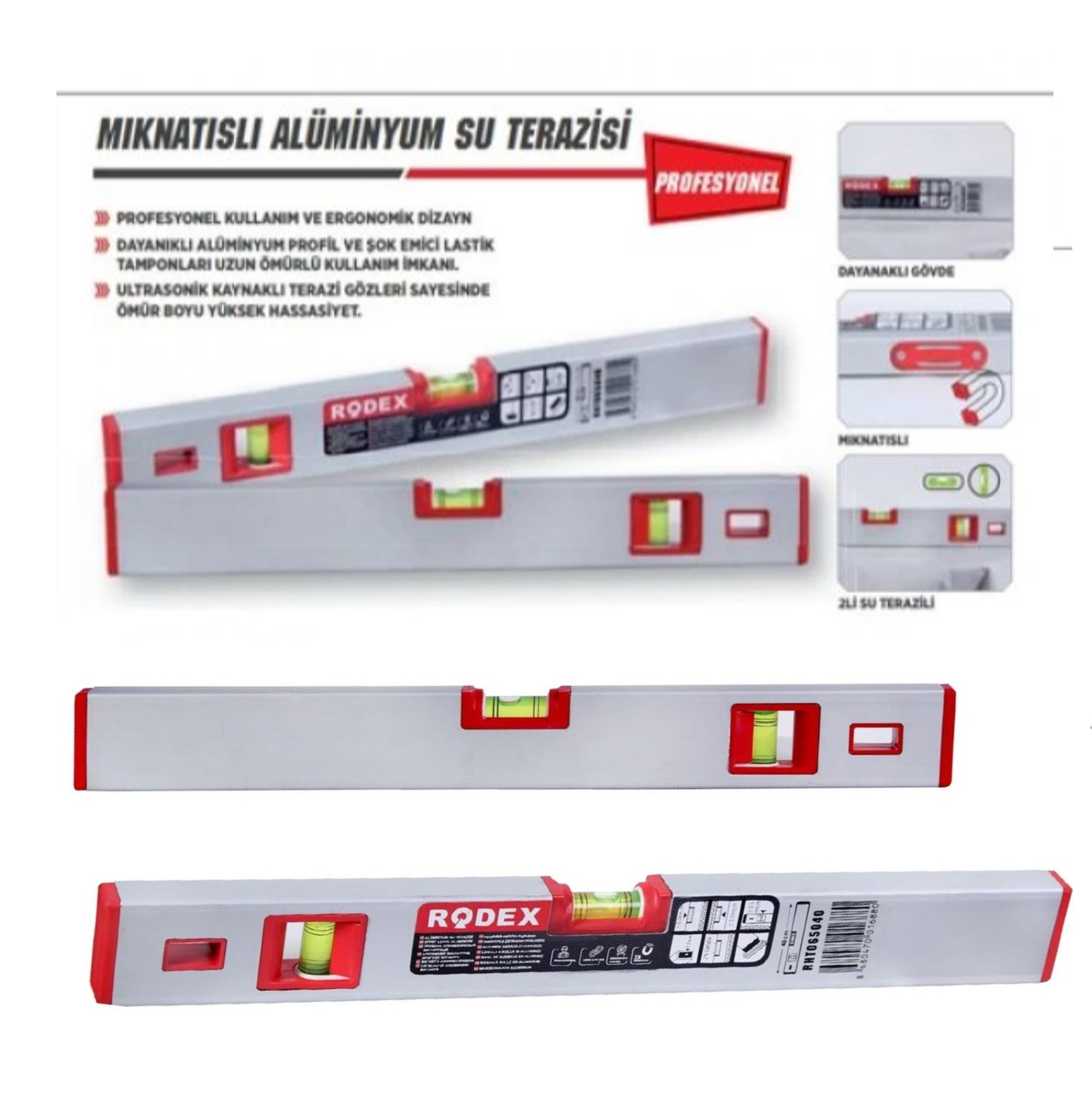 SU TERAZİSİ MIKNATISLI PROFESYONEL 60 CM RODEX