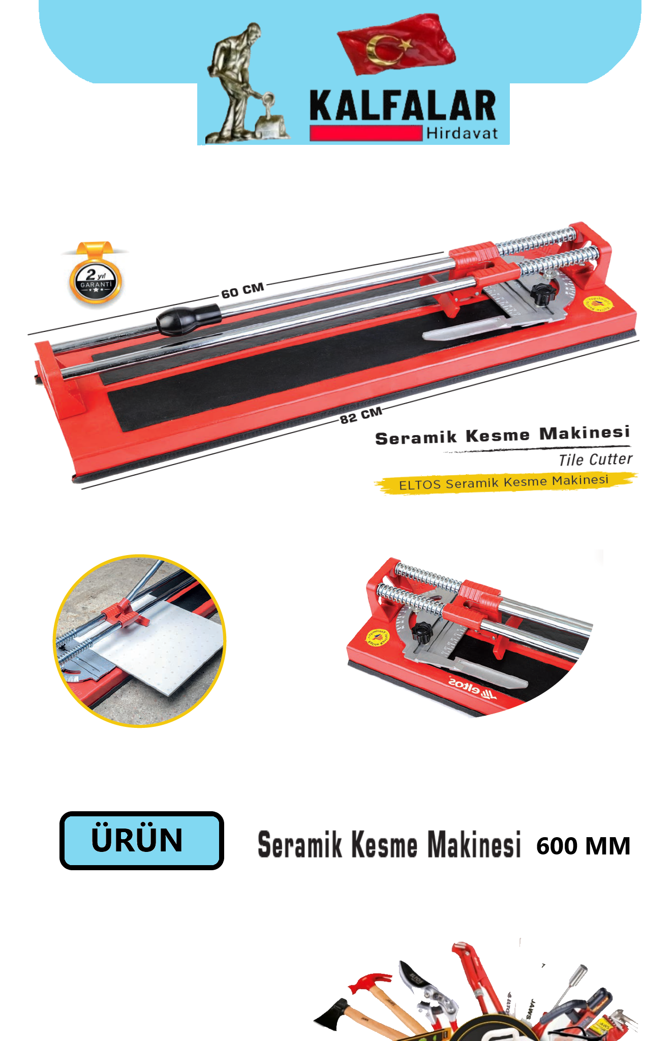 SERAMİK KESME MAKİNASI 600 MM ELTOS