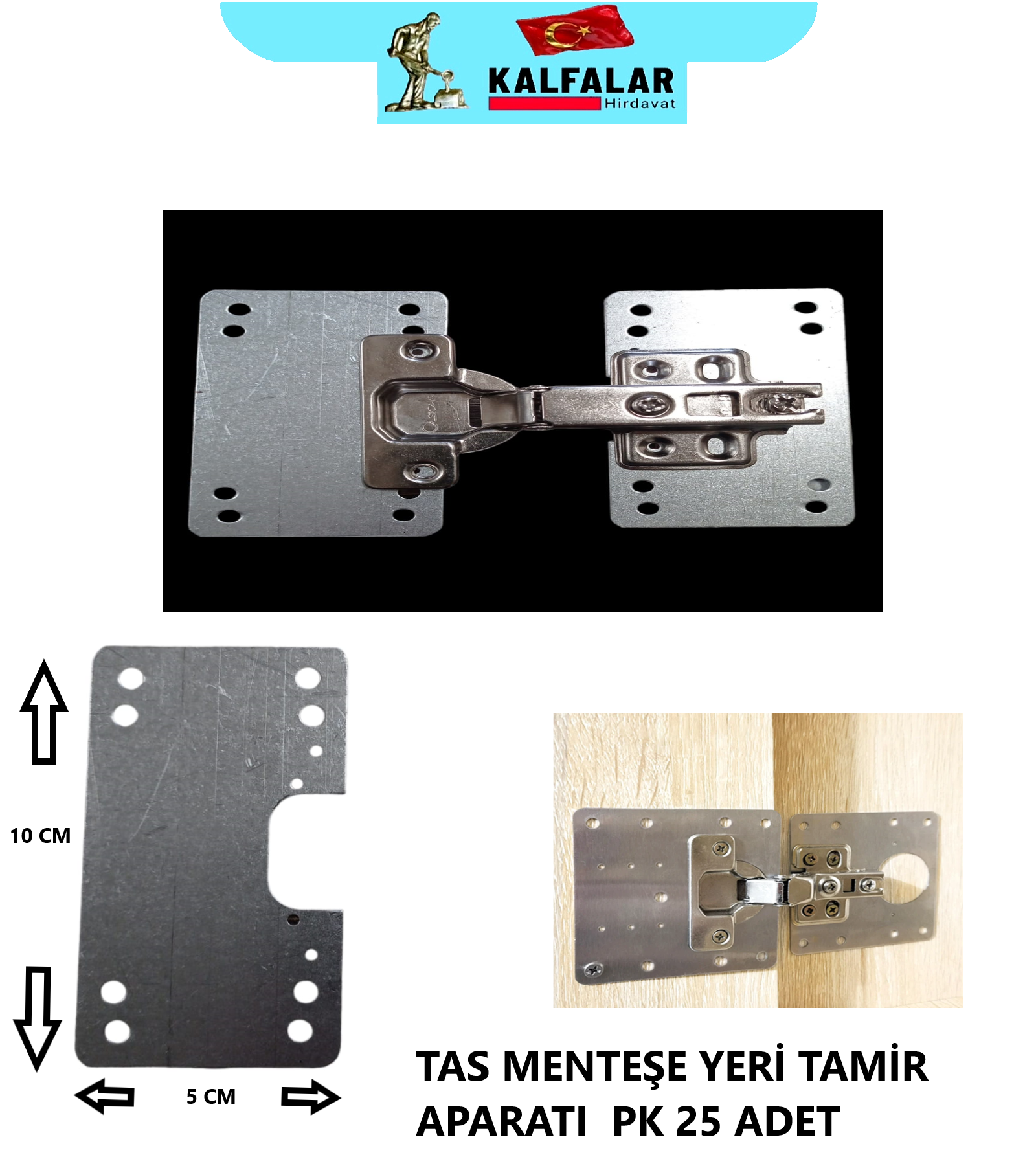 TAS MENTEŞE YERİ TAMİR APARATI PK 25 ADET