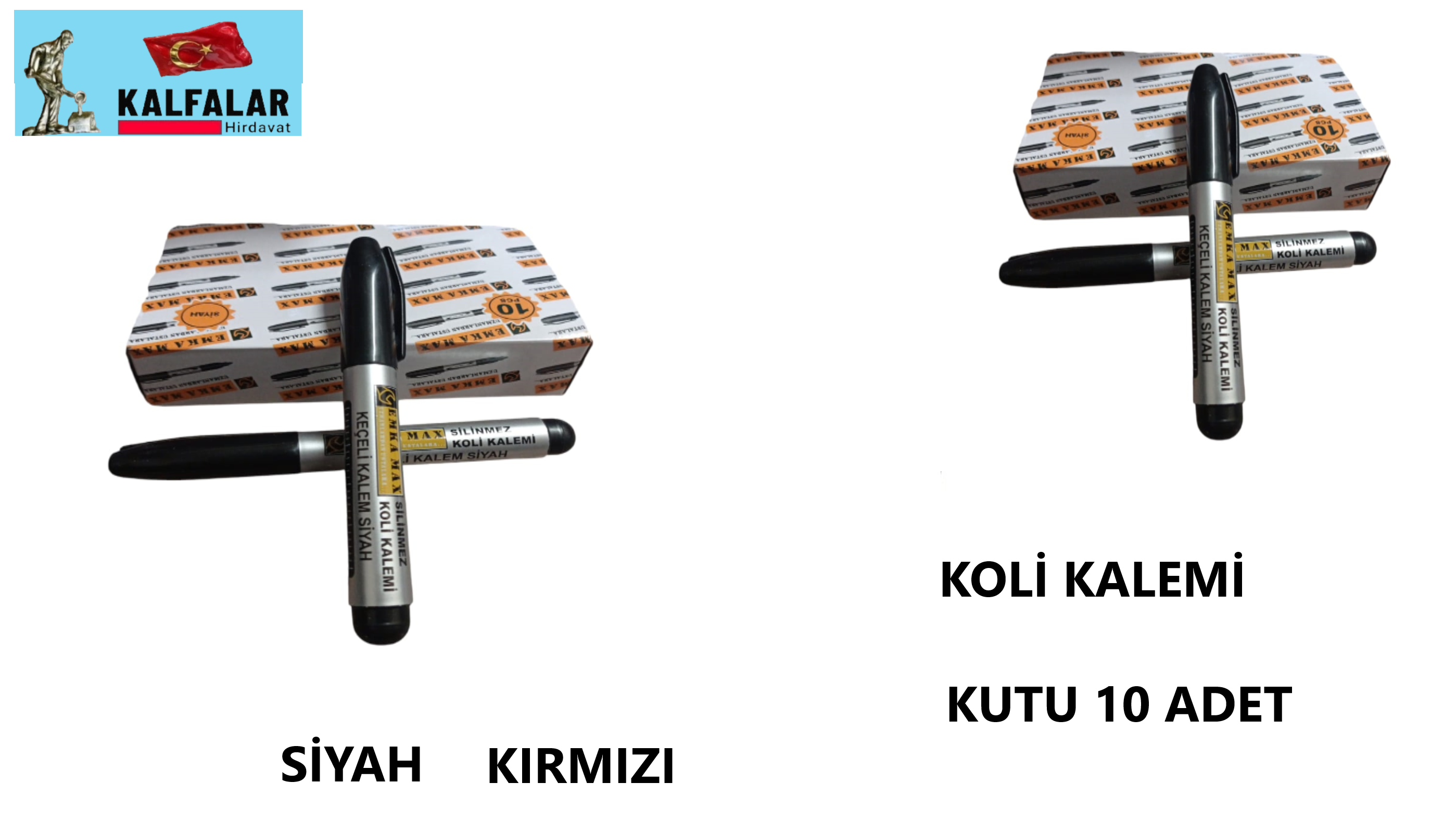 KOLİ KALEMİ KIRMIZI 10 LU PAKET 