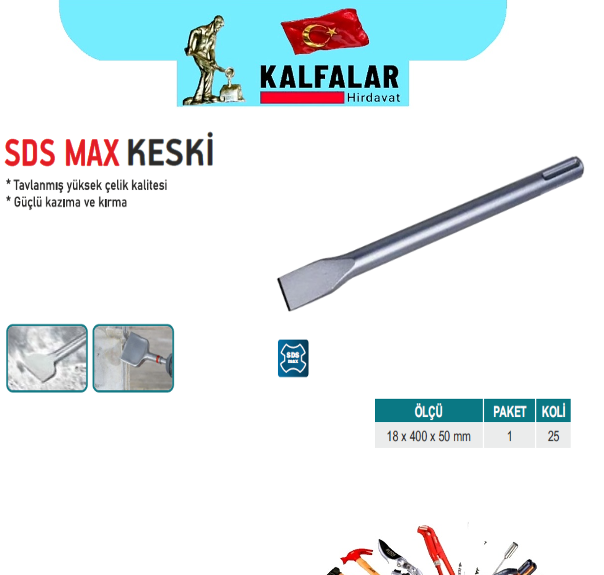 SDS MAX KESKİ 18X400X25 MM