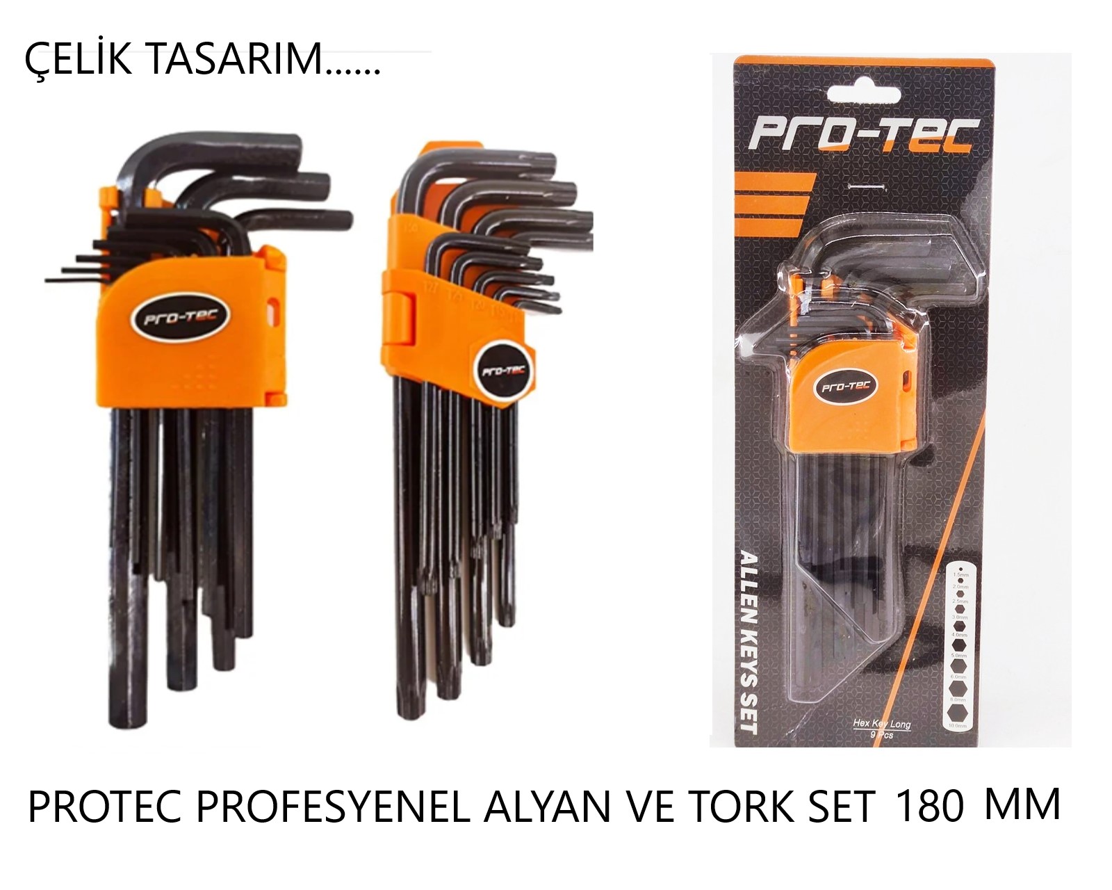 ALYAN SET 180 MM 9 PCS PROTEC ÇELİK PROFEYONEL