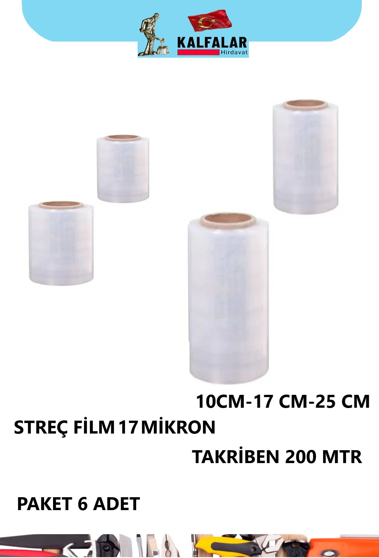 STREÇ 17 MİKRON 10 CM TAKRİBEN 200 METRE