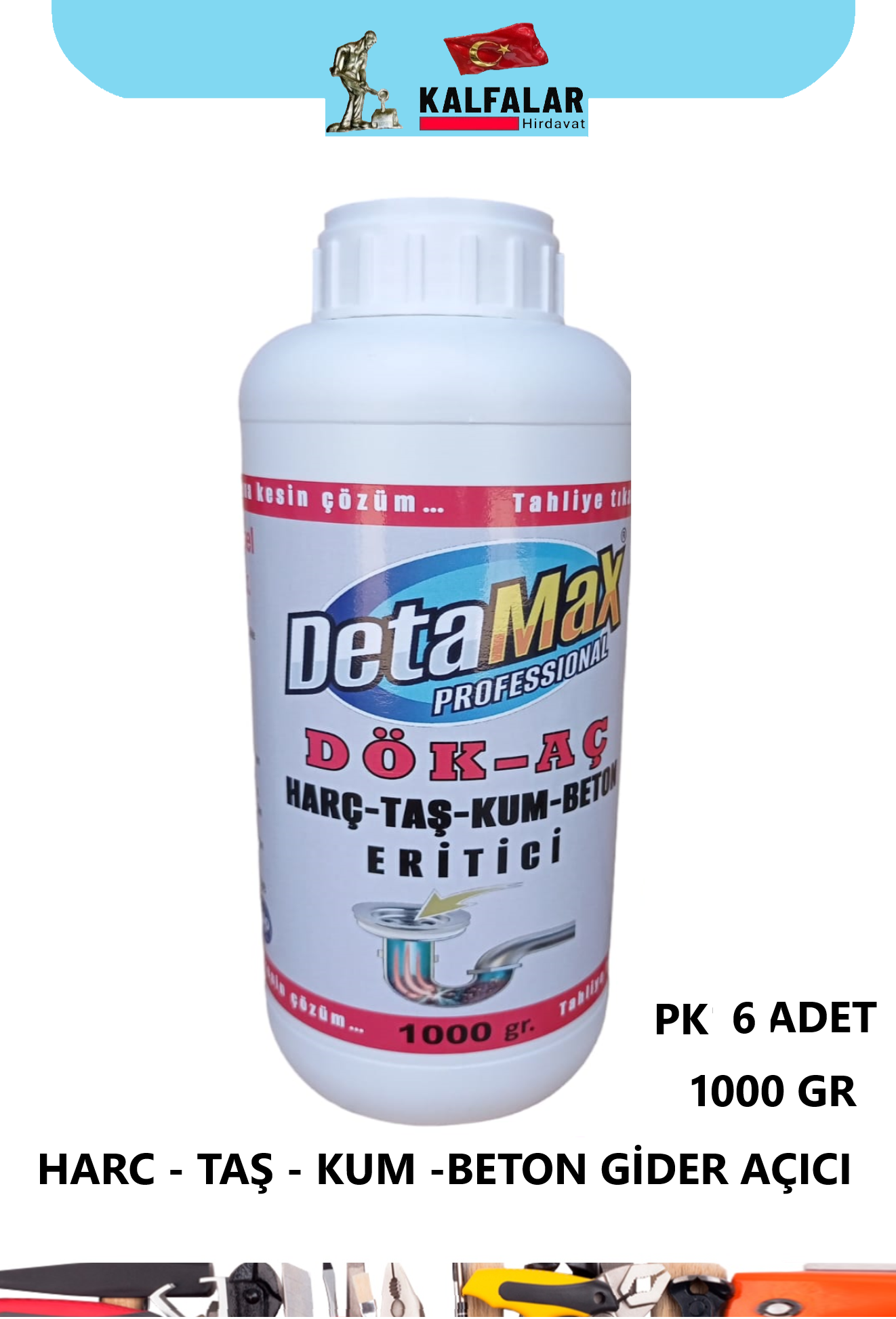 HARC-TAŞ-KUM-BETON ERİTİCİ 1000 GR KALFA-MAX