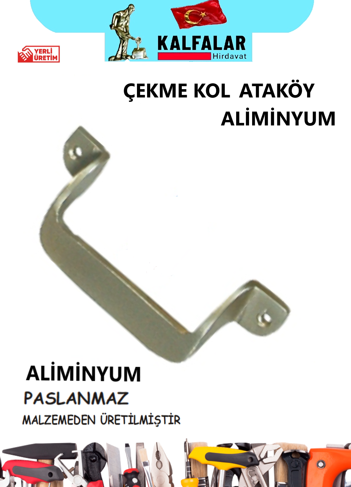 ÇEKME KOL ALİMİNYUM ATAKÖY SATEN 14 CM