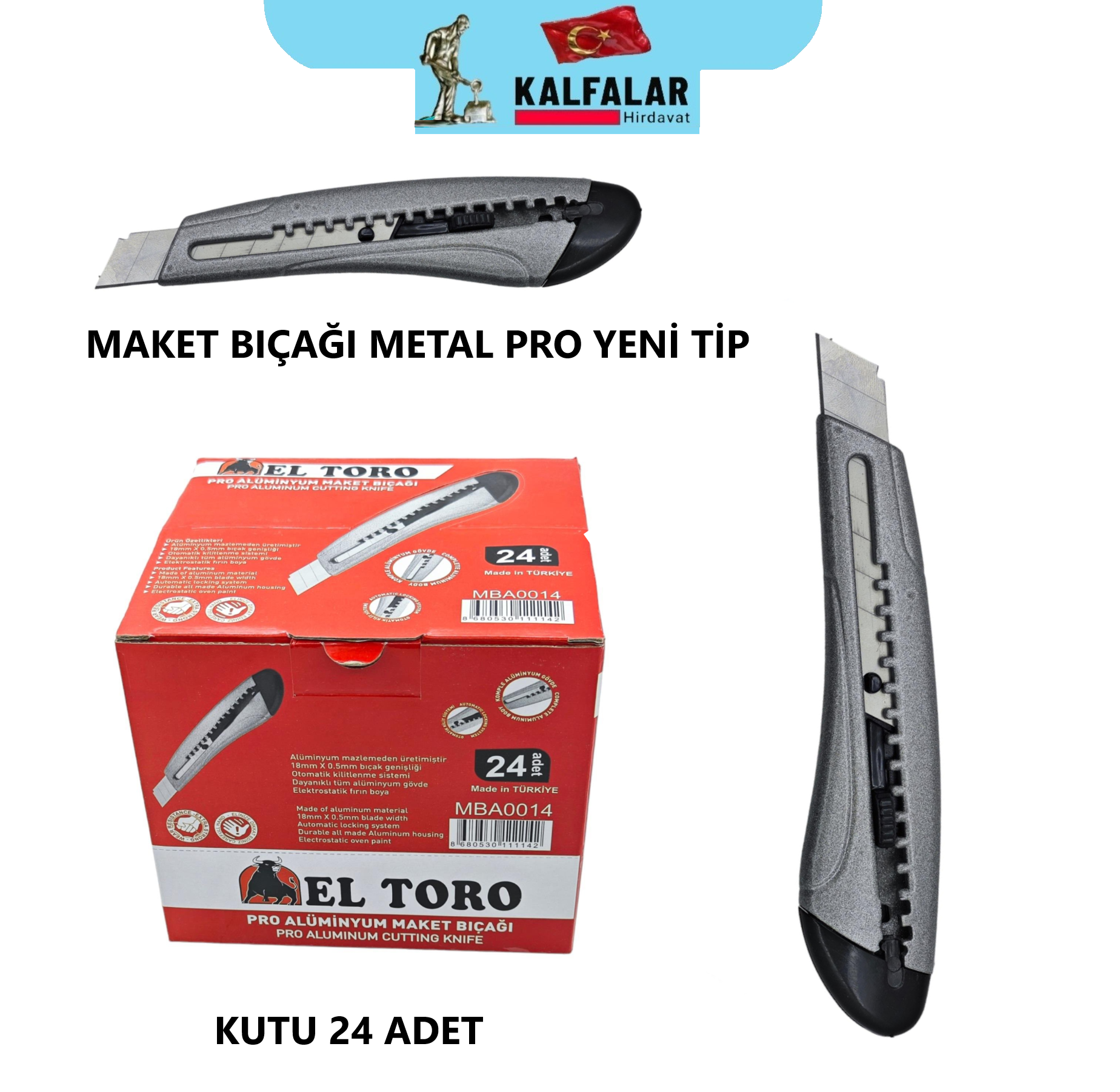 MAKET BIÇAĞI METAL ELTORO  YENİ TİP