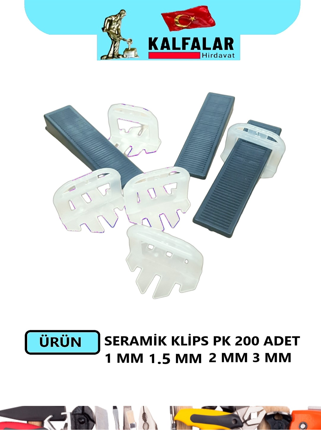 SERAMİK KLİPS 1,5 MM PAKET 200 ADET