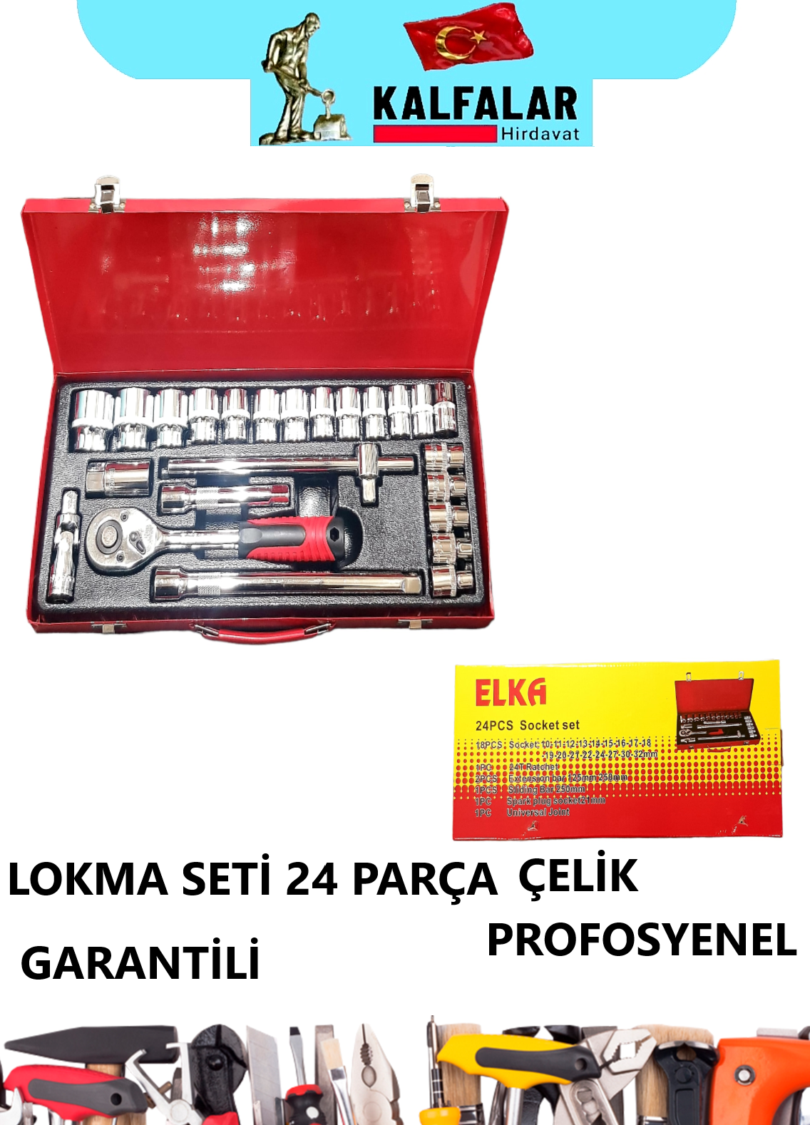 LOKMA SETİ 24 PARÇA ÇELİK PROFOSYENEL 