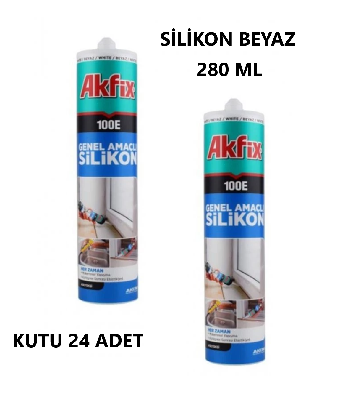 SİLİKON SELSİL BEYAZ 280 ML KUTU 25 ADET
