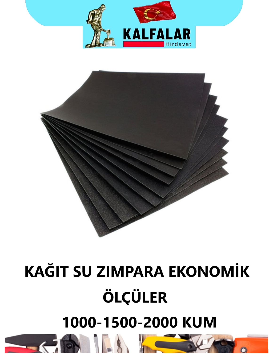 KAĞIT ZIMPARA SU ZIMPARASI 1000-1500-2000 KUM