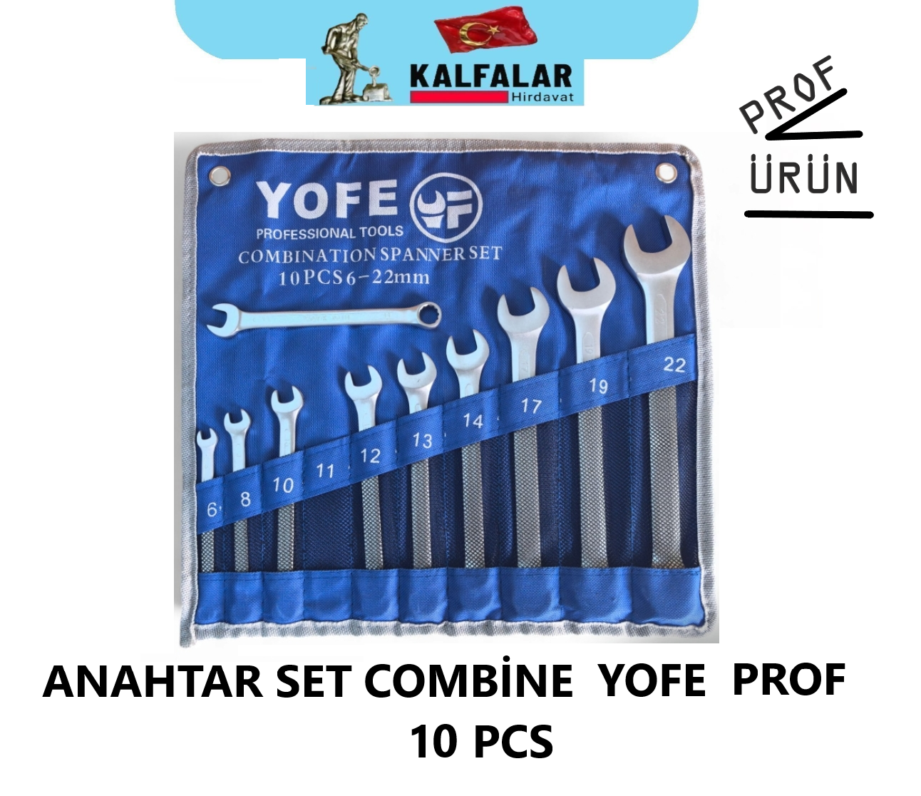 ANAHTAR SET KOMBİNE 10 PCS YOFE PROF ÜRÜN