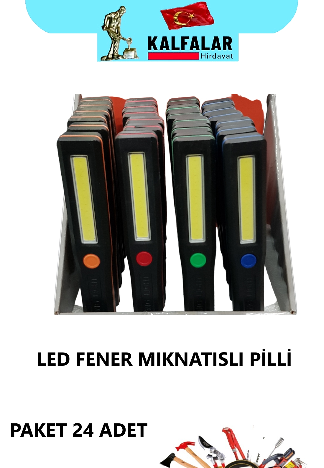 LED FENER MIKNATISLI PİLLİ