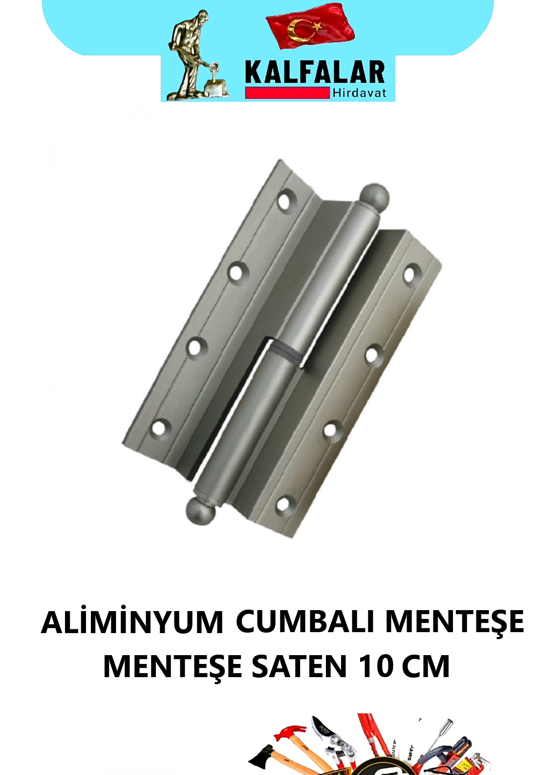ALİMİNYUM CUMBALI MENTEŞE SATEN 10 CM