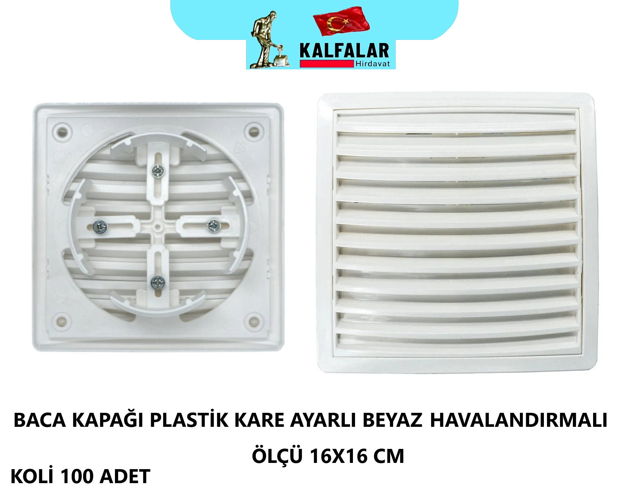 BACA KAPAĞI KARE AYARLI HAVALANDIRMALI