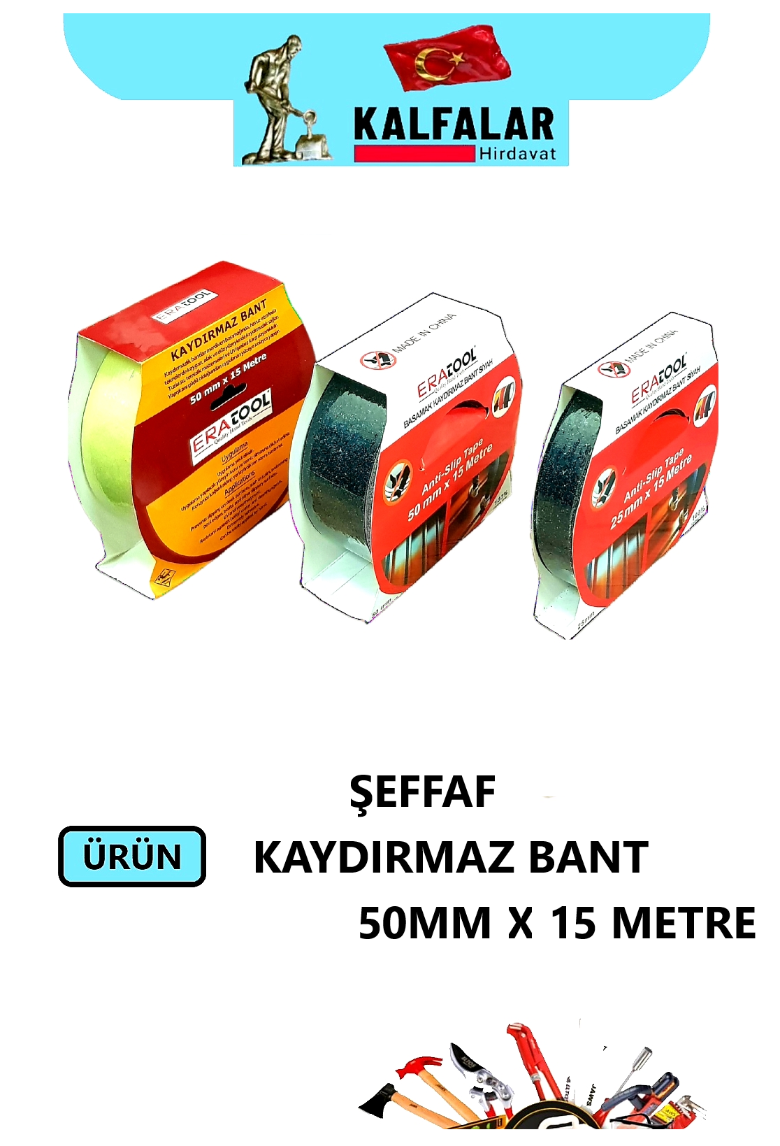 KAYDIRMAZ BANT 50MM-15 METRE ŞEFFAF