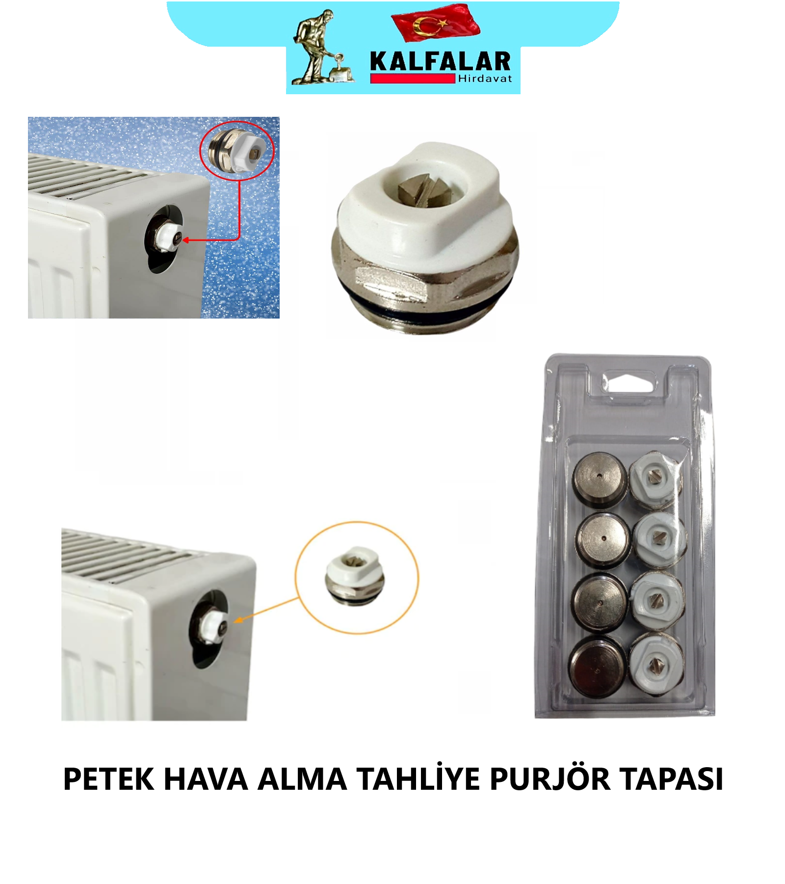 PETEK HAVA ALMA TAHLİYE PURJÖR TAPASI PK 8 ADET