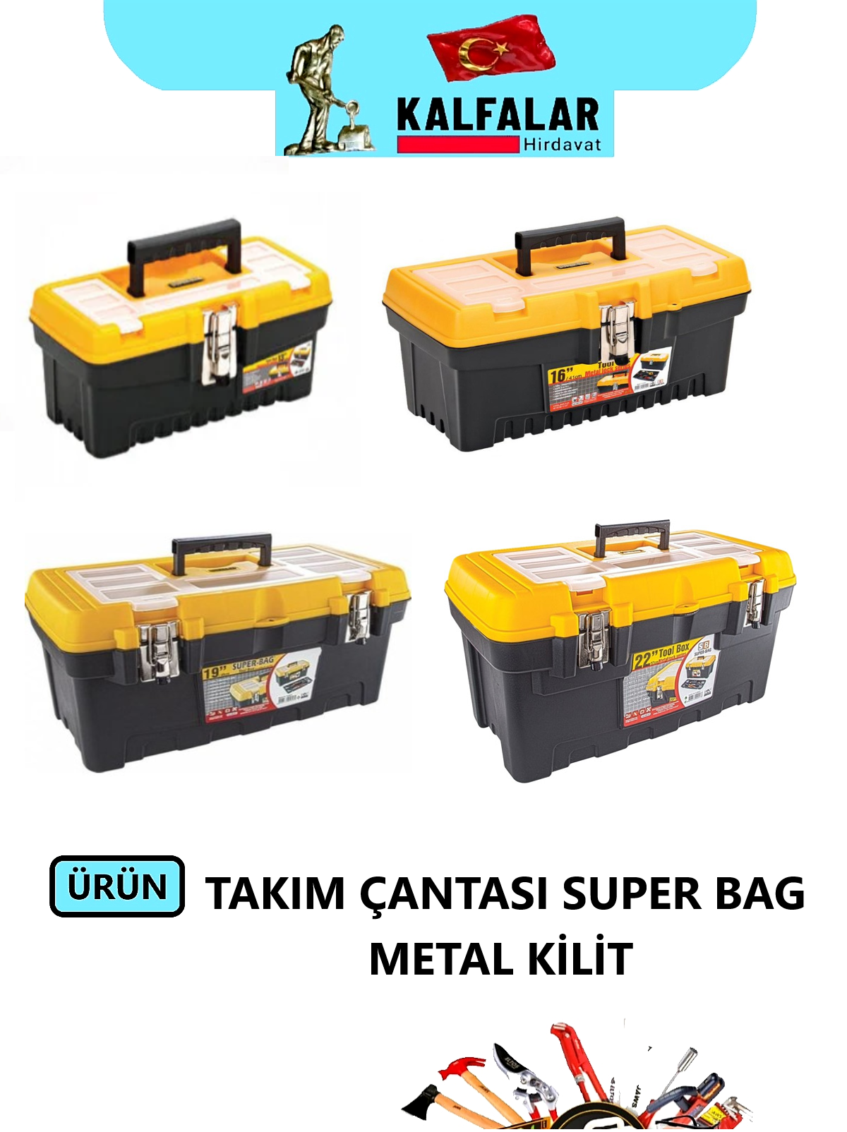 TAKIM ÇANTASI METAL KİLİTLİ 14 İNÇ