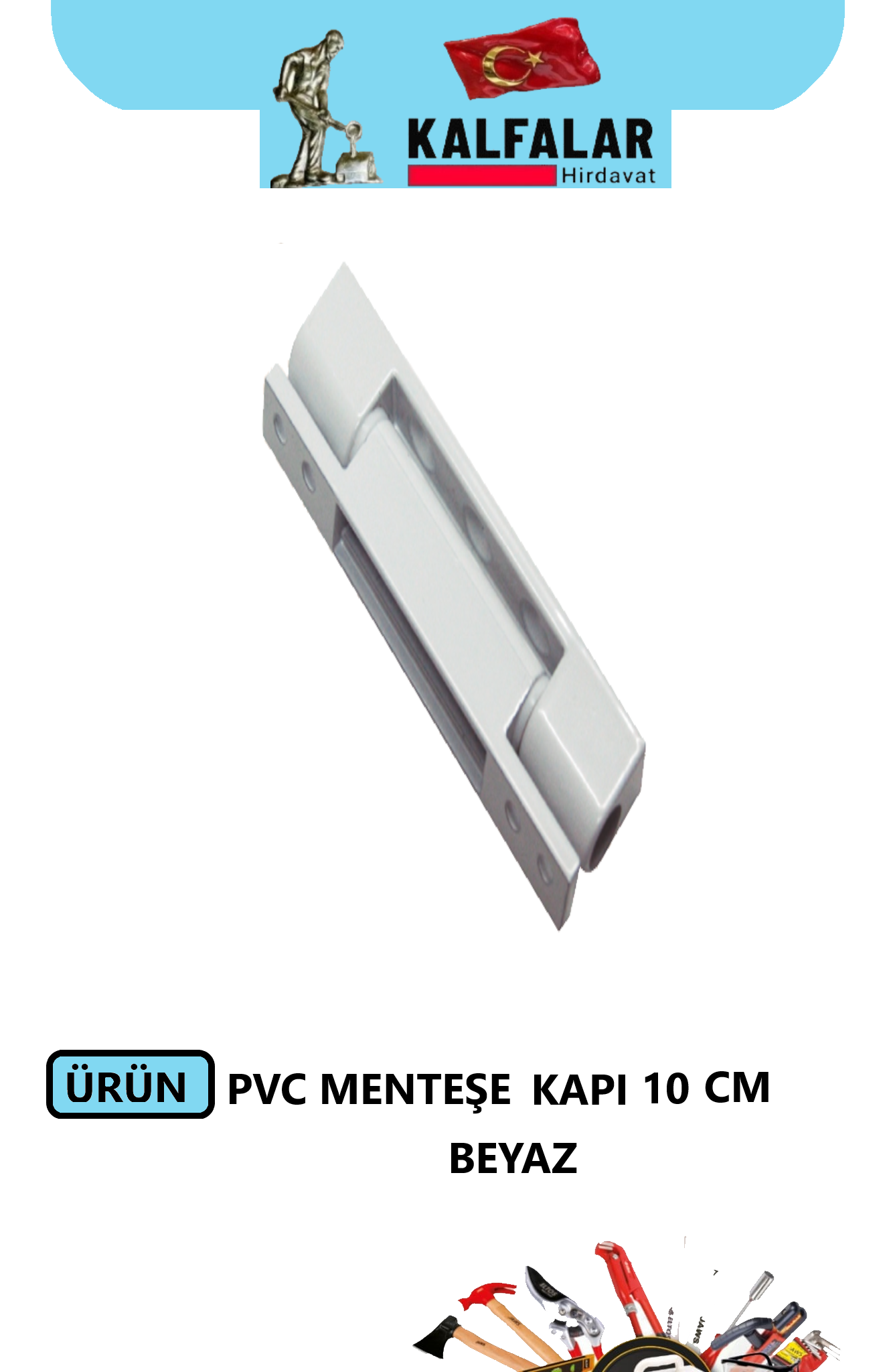 PVC KAPI MENTEŞE 10 CM BEYAZ ZAMAK