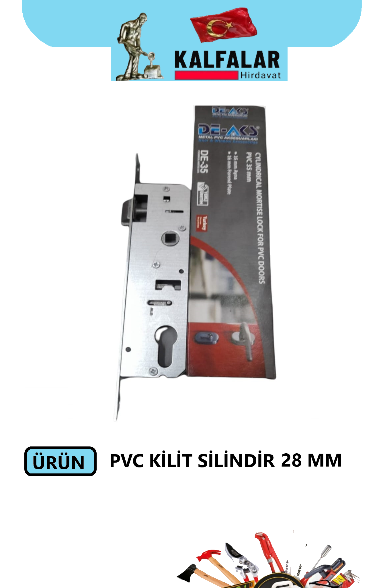 KAPI KİLİDİ PVC SİLİNDİRLİ 28 MM BARELSİZ