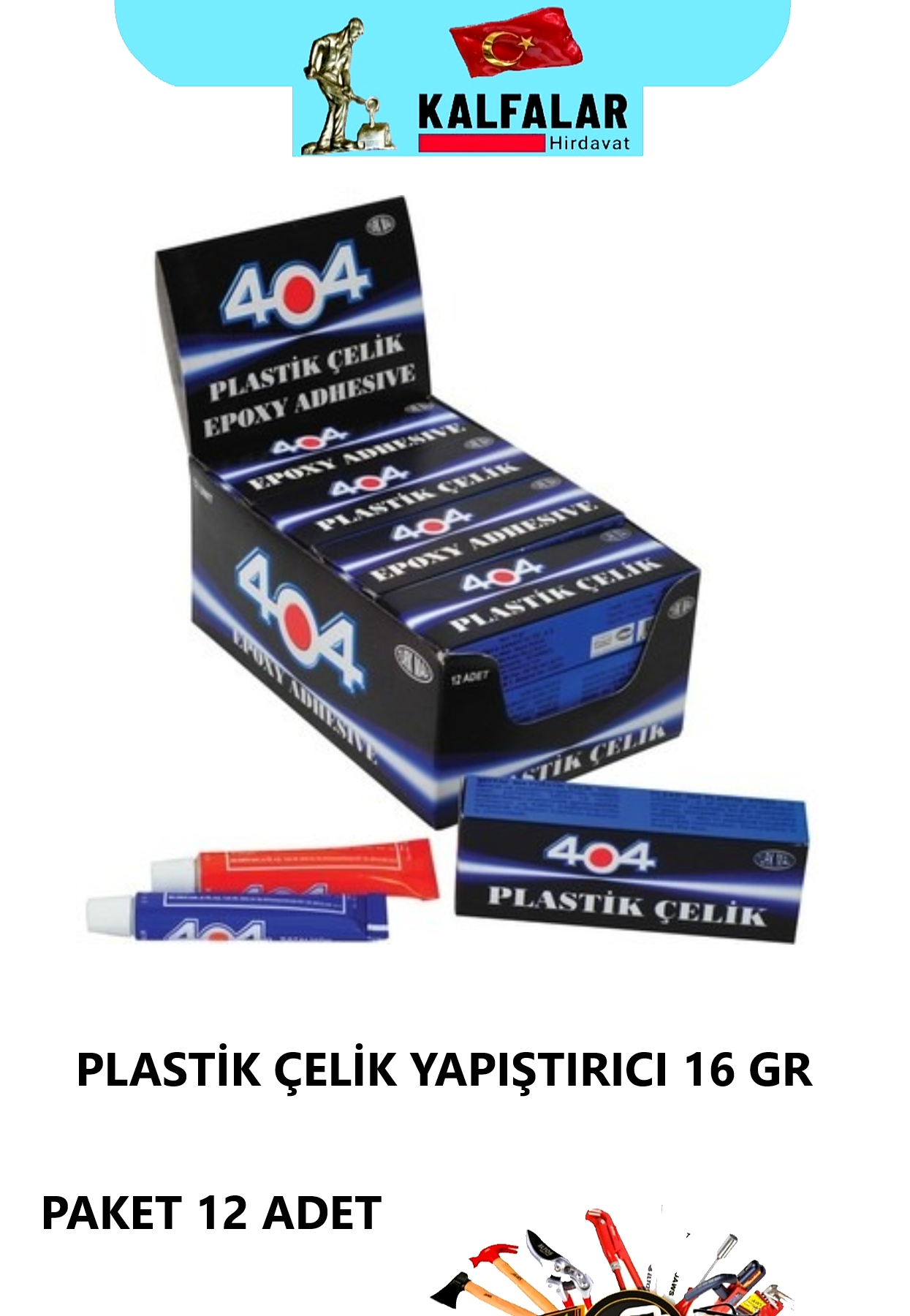 404 PLASTİK ÇELİK YAPIŞTIRICI 16 GR 