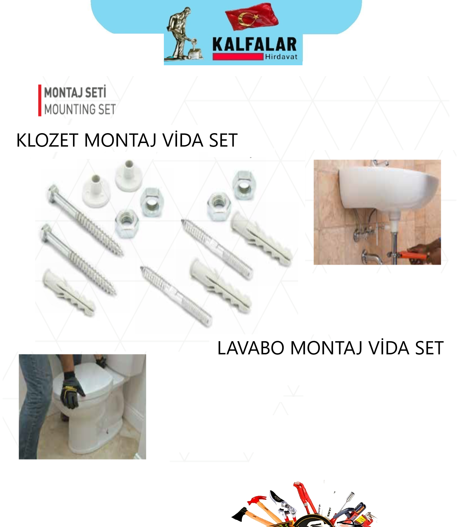 KLOZET MONTAJ VİDA SET