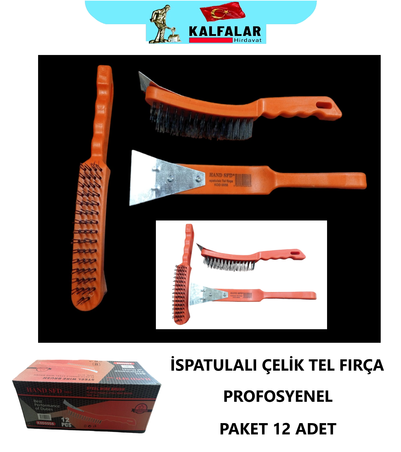 TEL FIRÇA ÇELİK İSPATULALI ÇOK AMAÇLI