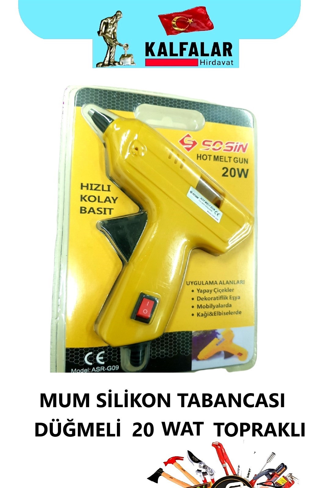 MUM SİLİKON TABANCASI 20 WAT DÜĞMELİ