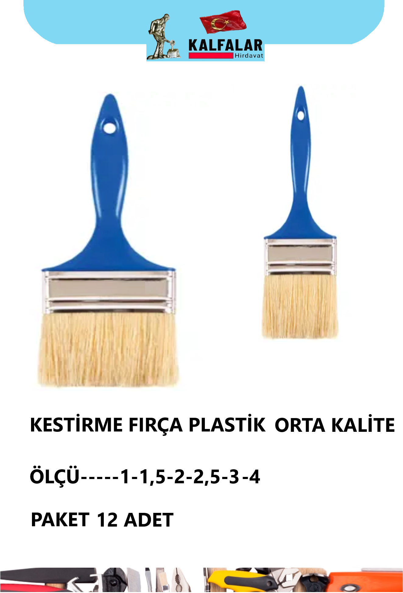 KESTİRME FIRÇA PLASTİK ORTA KALİTE  NO.4