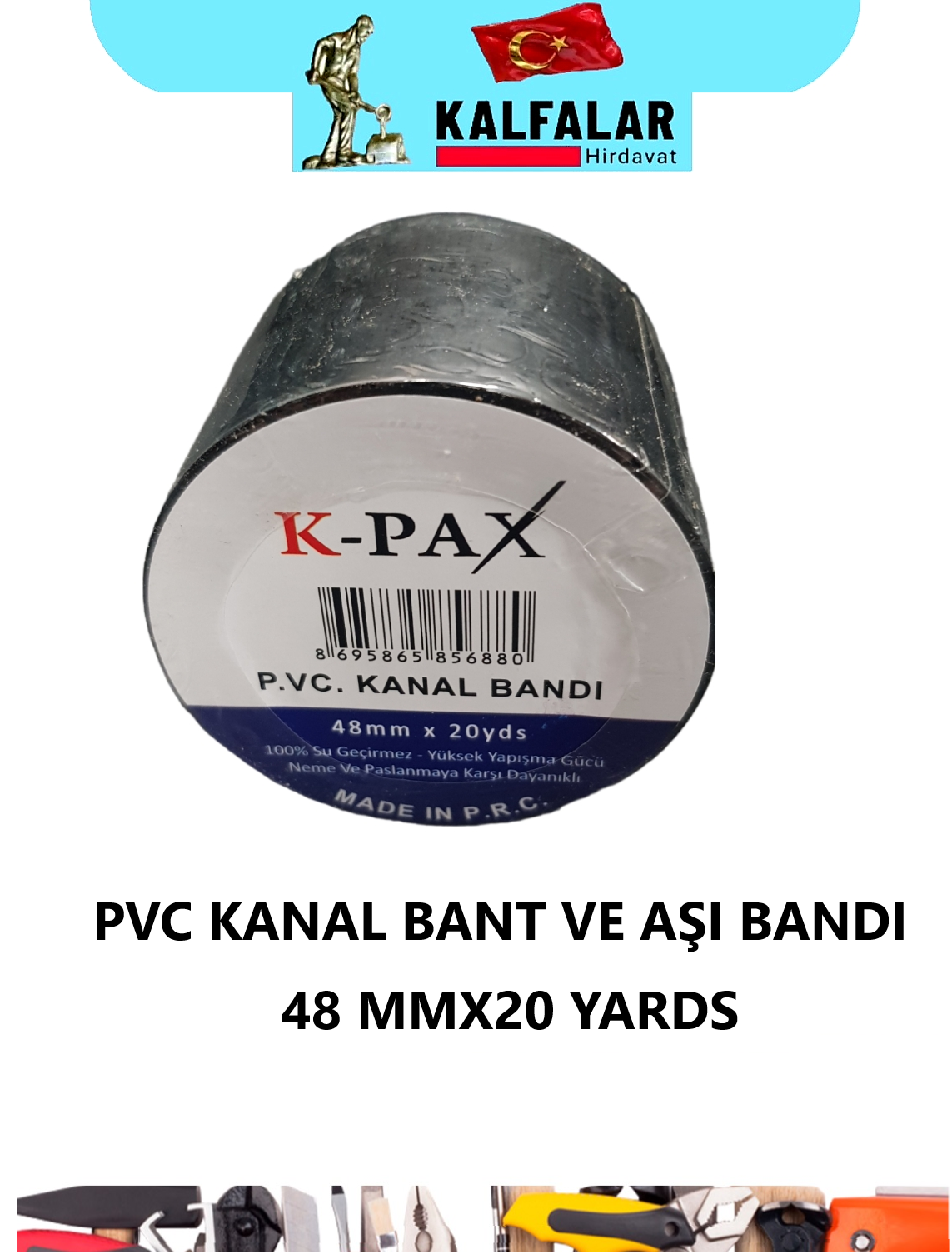BANT PVC KANAL VE AŞI BANDI 48 MMX 20 YARDS
