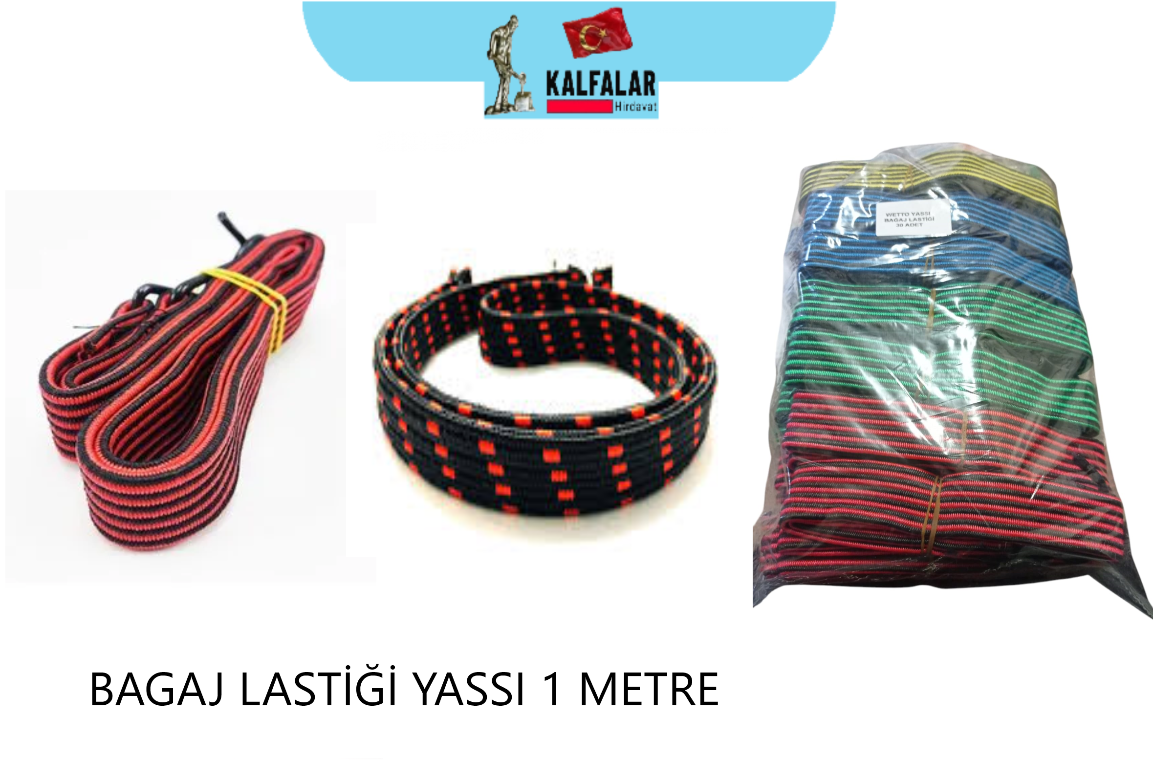 BAGAJ LASTİĞİ YASSI KALIN 100 CM PK 30 LU